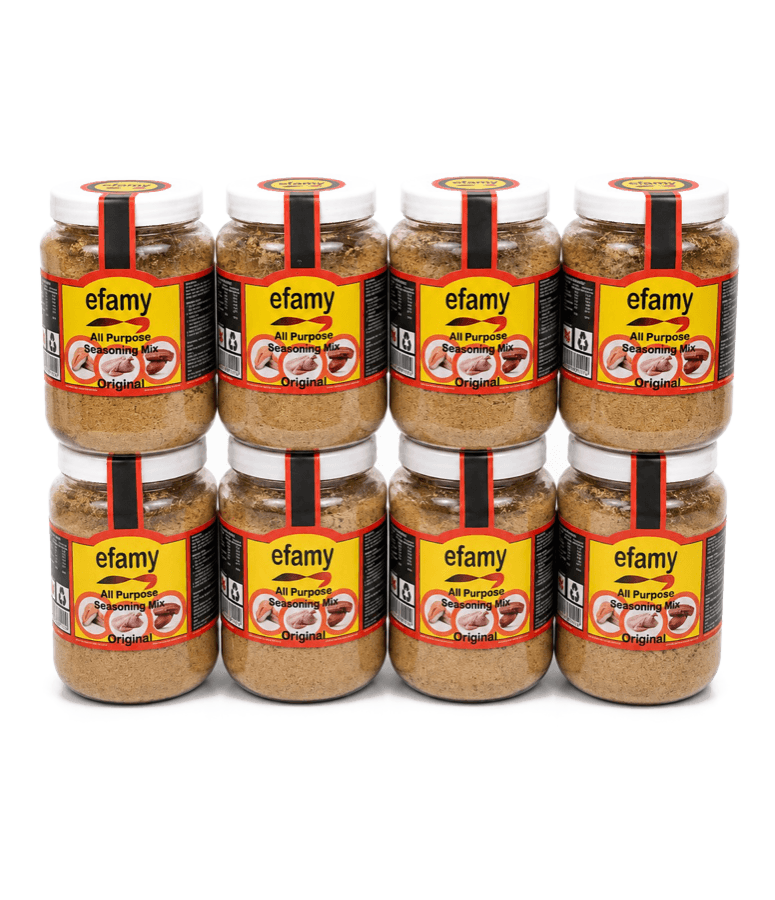 Jars of Efamy all purpose seasoning mix