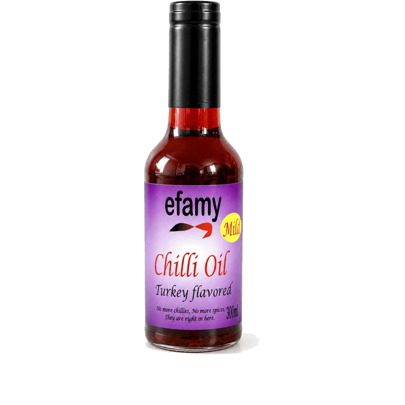 Bottle of Efamy turkey flavoured chilli oil