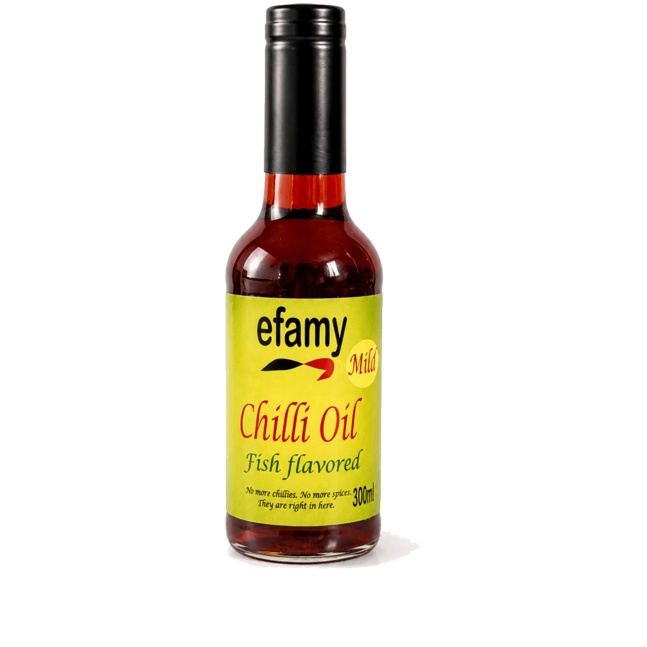 Bottle of Efamy fish flavoured chilli oil