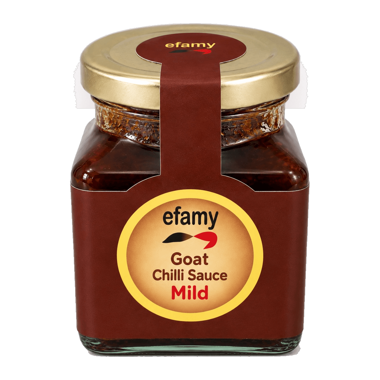 Jar of Efamy goat chilli sauce, mild